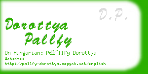 dorottya pallfy business card